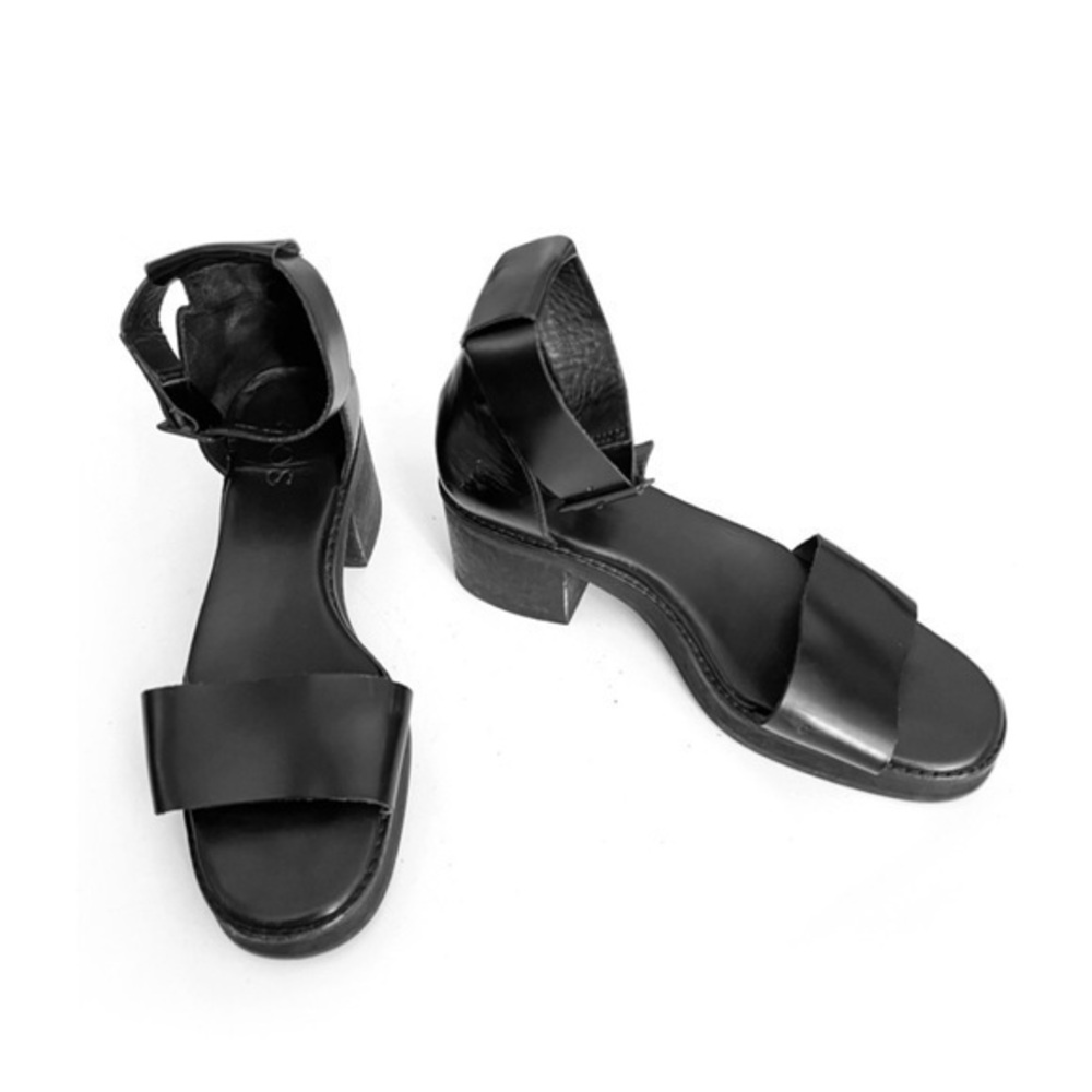 COS Black Heeled Sandals